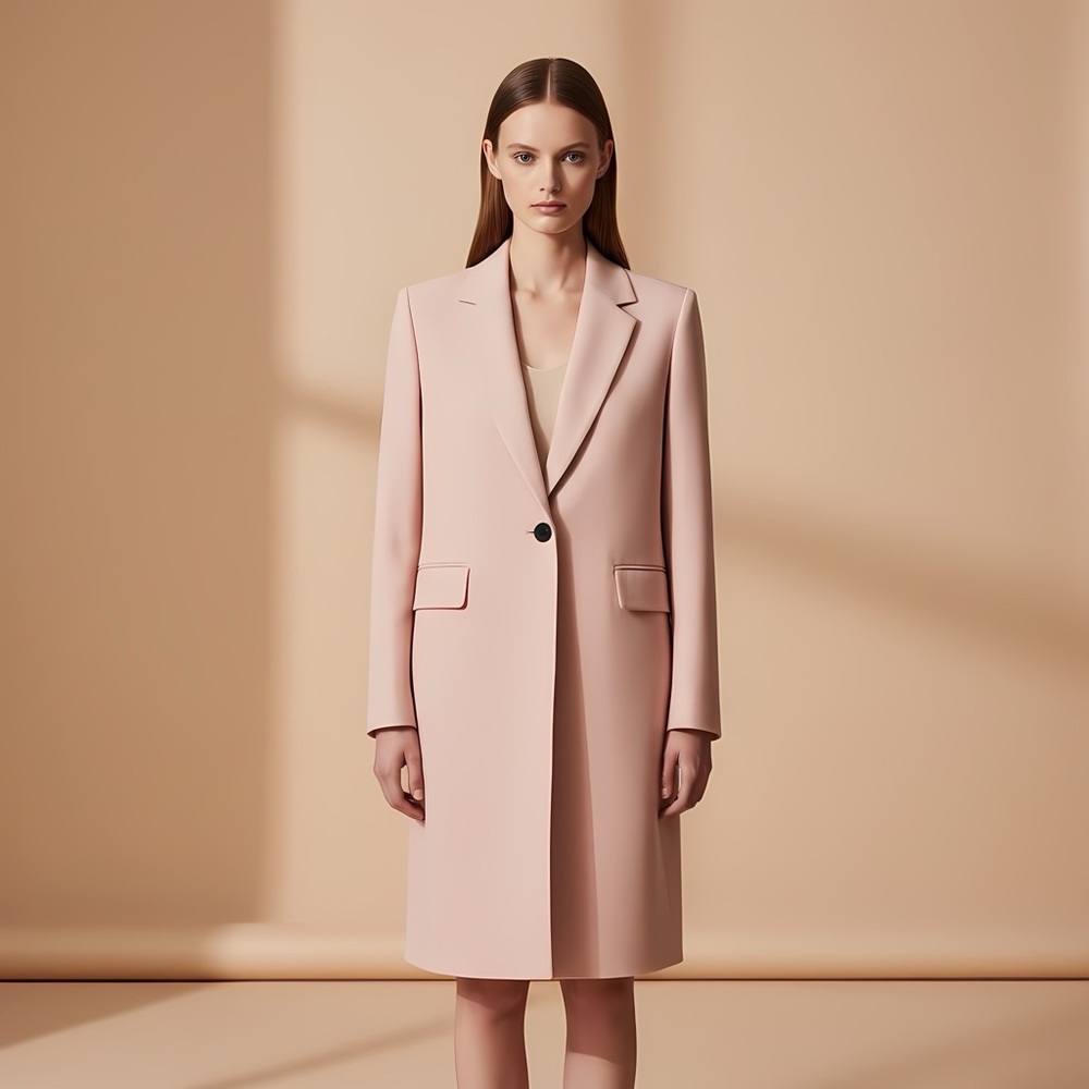 Topshop Blush Pink Pea Coat